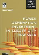 Power Generation Investment in Electricity Markets