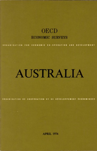 OECD economic surveys. Australia.