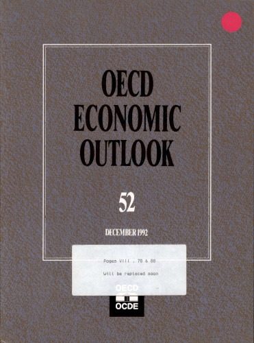 OECD economic outlook. 52.