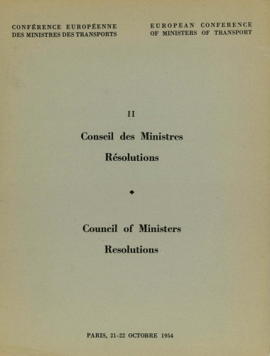 Council of ministers resolutions. II