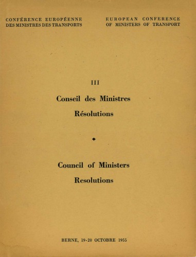 Council of ministers resolutions. III