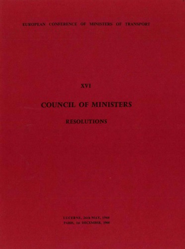 Council of ministers resolutions. XVI