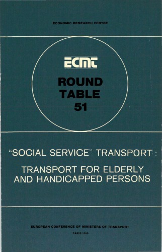 Report of the Fifty-First Round Table on Transport Economics Held in Paris on 20th-21st March, 1980 on the Following Topic--&quot;Social Service&quot; Transport