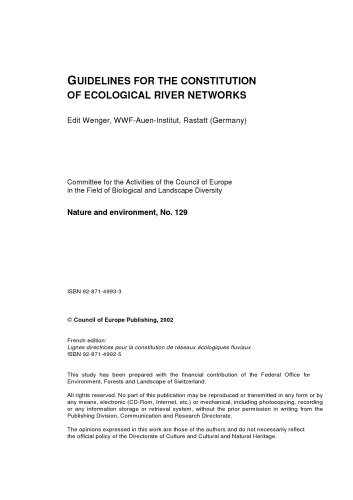 Guidelines for the constitution of ecological river networks