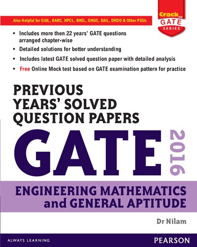 Previous Years' Solved Question Papers Gate 2016 Engineering Mathematics and General Aptitude