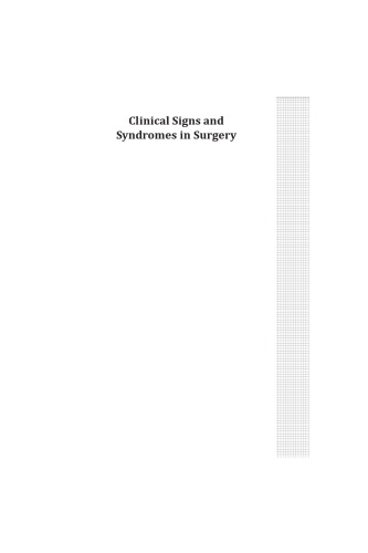 Clinical Signs And Syndromes in Surgery.