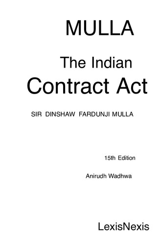 Mulla's Indian Contract Act