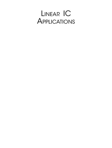 Linear IC Applications