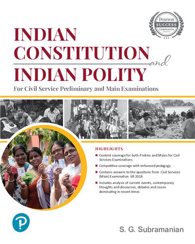 Indian Constitution And Indian Polity | For Civil Service Preliminary and Main Examinations | By Pearson