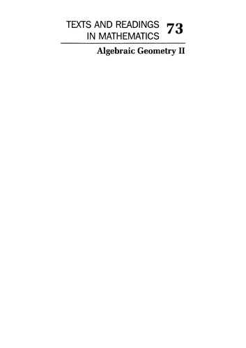 Algebraic Geometry II (Texts and Readings in Mathematics)