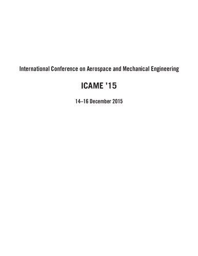 International Conference on Aerospace and Mechanical Engineering ICAME ’15 14–16 December 2015