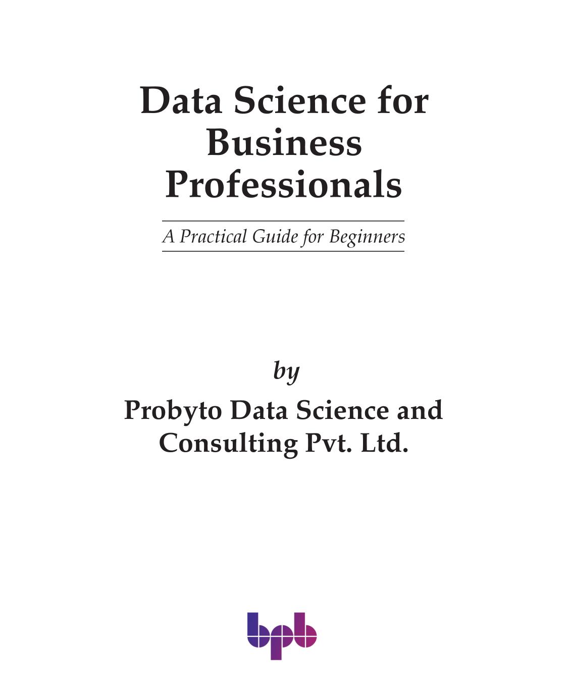 Data Science for Business Professionals