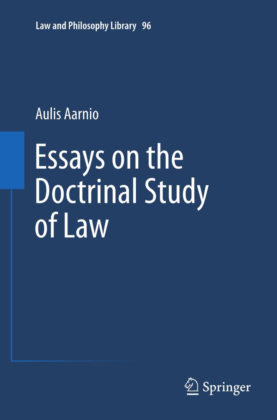 Essays on the Doctrinal Study of Law