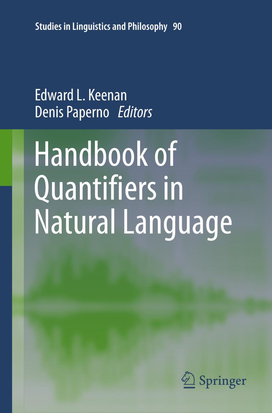 Handbook of Quantifiers in Natural Language