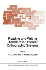 Reading and Writing Disorders in Different Orthographic Systems