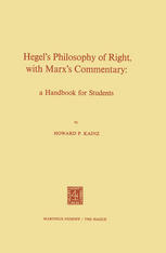 Hegel's Philosophy of Right, with Marx's Commentary : A Handbook for Students.