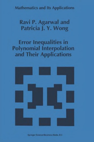 Error Inequalities in Polynomial Interpolation and Their Applications