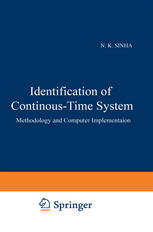 Identification of Continuous-Time Systems : Methodology and Computer Implementation.