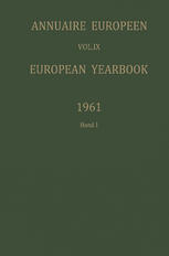 Annuaire Européen : Publié Sous les Auspices du Conseil de L'europe / Published under the Auspices of the Council of Europe