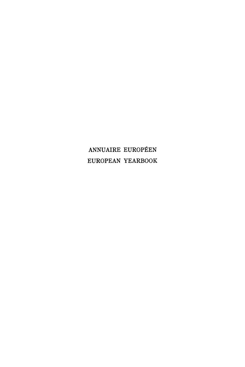 Annuaire Européen