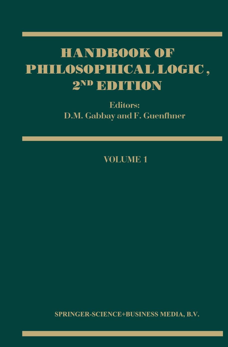 Handbook of Philosophical Logic