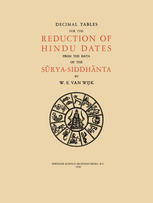 Decimal Tables for the Reduction of Hindu Dates from the Data of the Srya-Siddhnta.