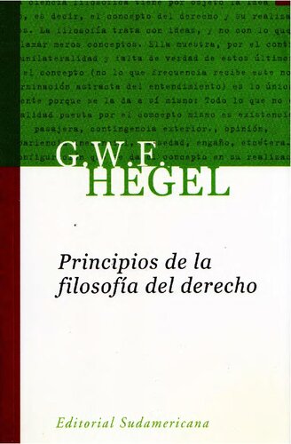 Principios de la filosofia del derecho / Principles of Law's Philosophy (Sudamericana Pensamiento) (Spanish Edition)