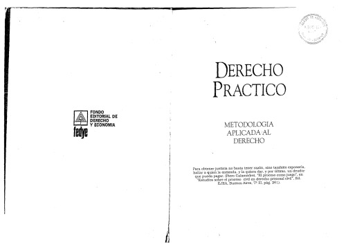 Derecho práctico : metodología aplicada al derecho