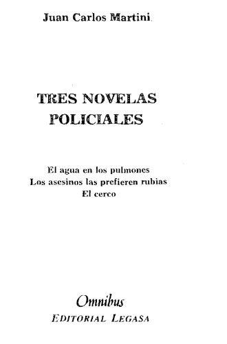 Tres novelas policiales