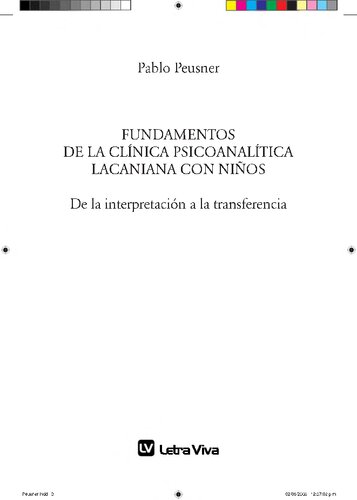 Fundamentos de La Clinica Psicoanalitica Lacaniana Con Nios