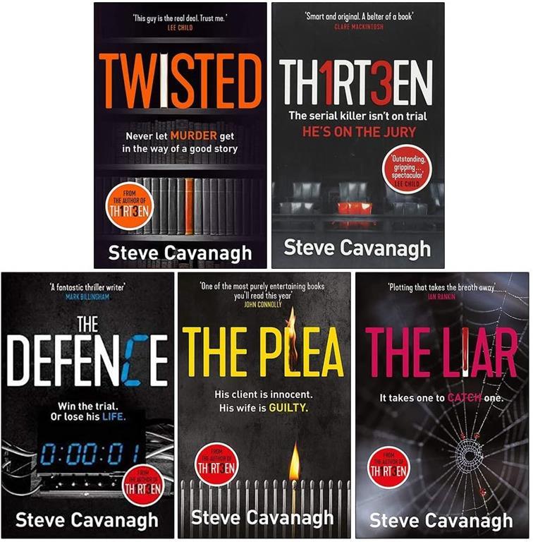 Eddie Flynn Series 5 Books Collection Set (Twisted ,Thirteen, The Defence, The Plea, The Liar)