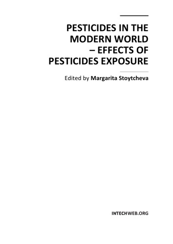 Chronic Exposure to Pesticides- Neurological, Neurobehavioral and Molecular Targets of Neurotoxicity.