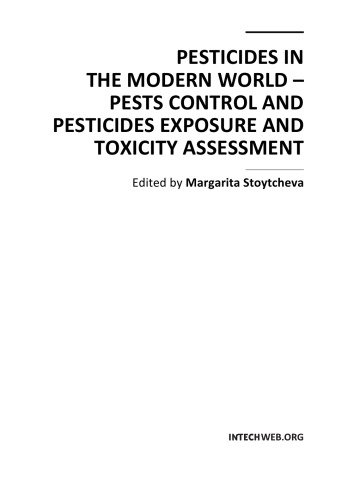 Pesticide Biomarkers.