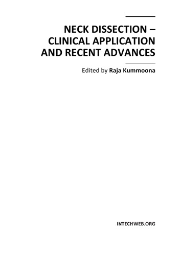 Advanced Developments in Neck Dissection Technique Perspectives in Minimally invasive Surgery