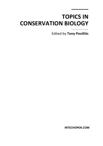 Topics in conservation biology / monograph.