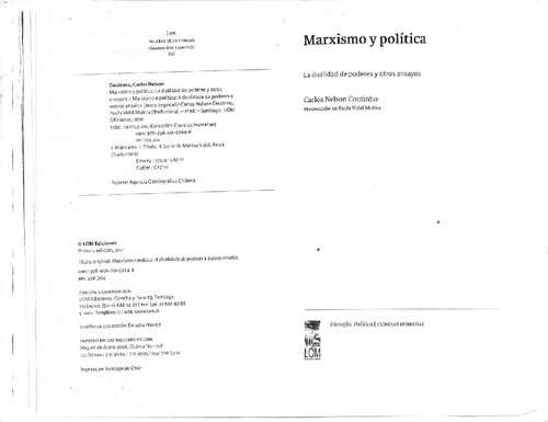 Marxismo y política : la dualidad de poderes y otros ensayos