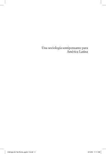 Una sociología sentipensante para América Latina