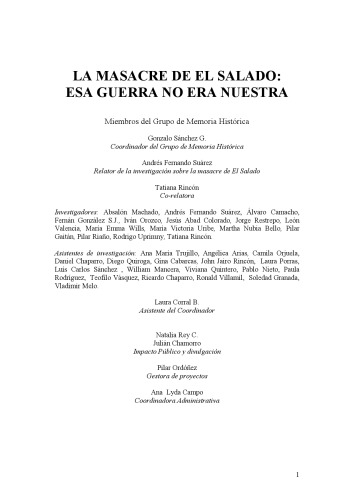 La Masacre de El Salado