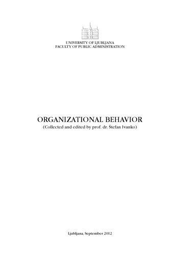 Organizational behavior