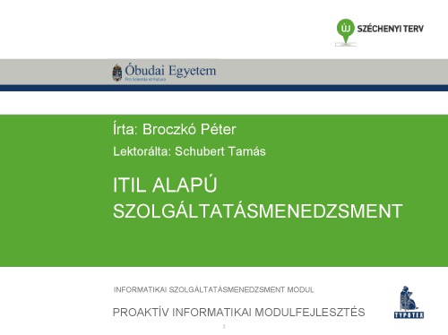 ITIL alapú szolgáltatás menedzsment