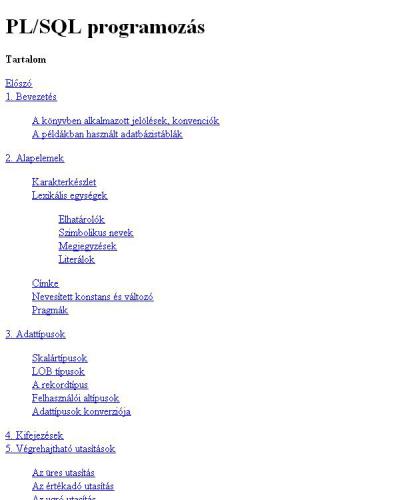 PL/SQL-programozás : alkalmazásfejlesztés Oracle 10g-ben : [adatbázis-programozás ; objektumrelációs eszközök ; PL/SQL szkriptek]