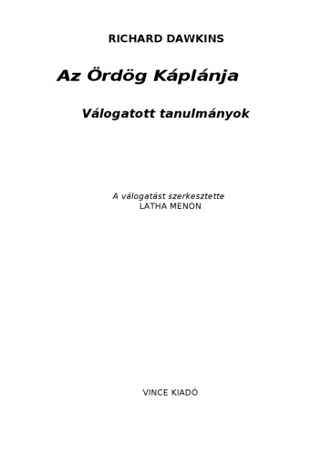 Az Ördög Káplánja : válogatott tanulmányok