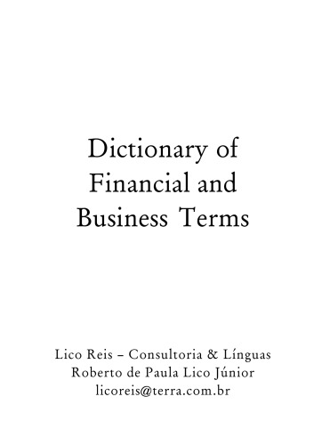 Dictionary of Financial and Business Terms