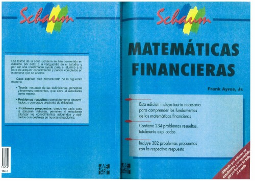 Matematicas Financieras (Serie Schaum)