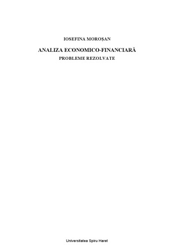 Analiza economico-financiară : probleme rezolvate