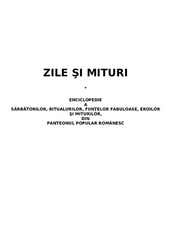 Zile Si Mituri