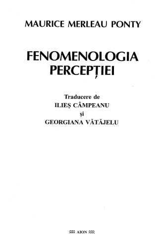 Fenomenologia perceptiei