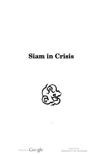 Siam in crisis : collected articles