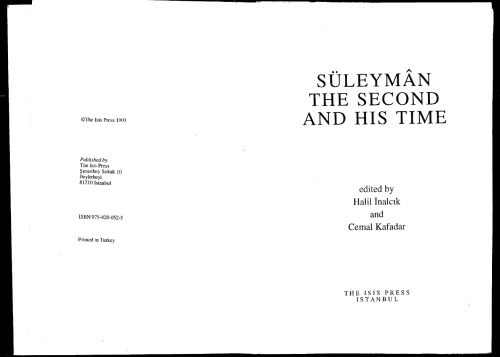 Suleyman the Second [I.E. the First] and His Time