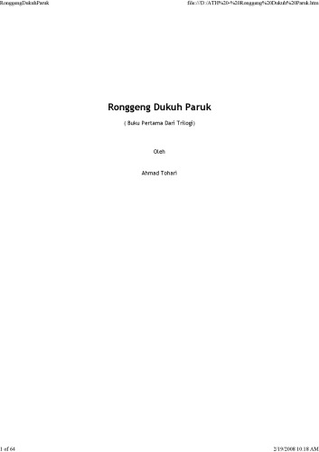 Ronggeng Dukuh Paruk